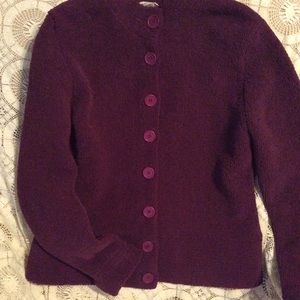 NWOT KIM ROGERS THICK BUTTON DOWN SWEATER.